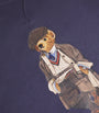 Blue Cotton-Blend Heritage Polo Bear Sweatshirt