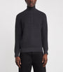 Wool-Blend Quarter Zip Sweater CHARC