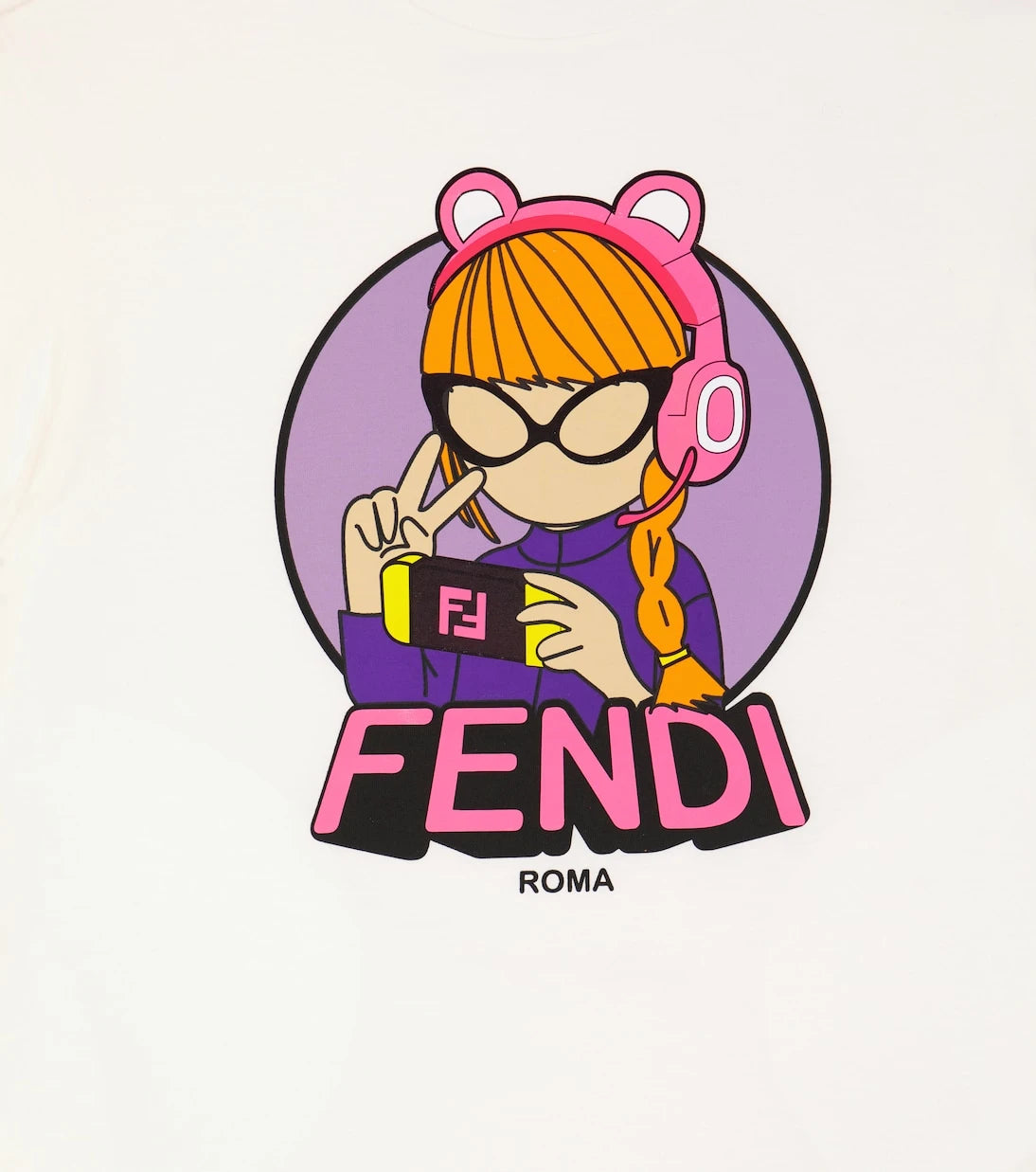Fendi Kids - Printed cotton jersey T-shirt