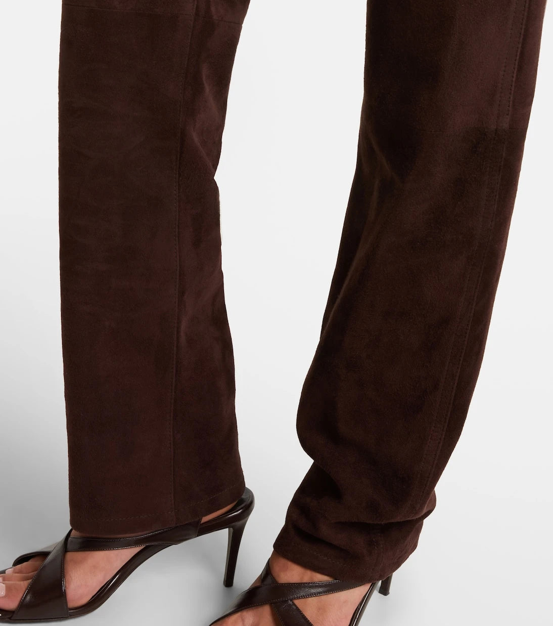 Khaite - Callum high-rise suede straight pants