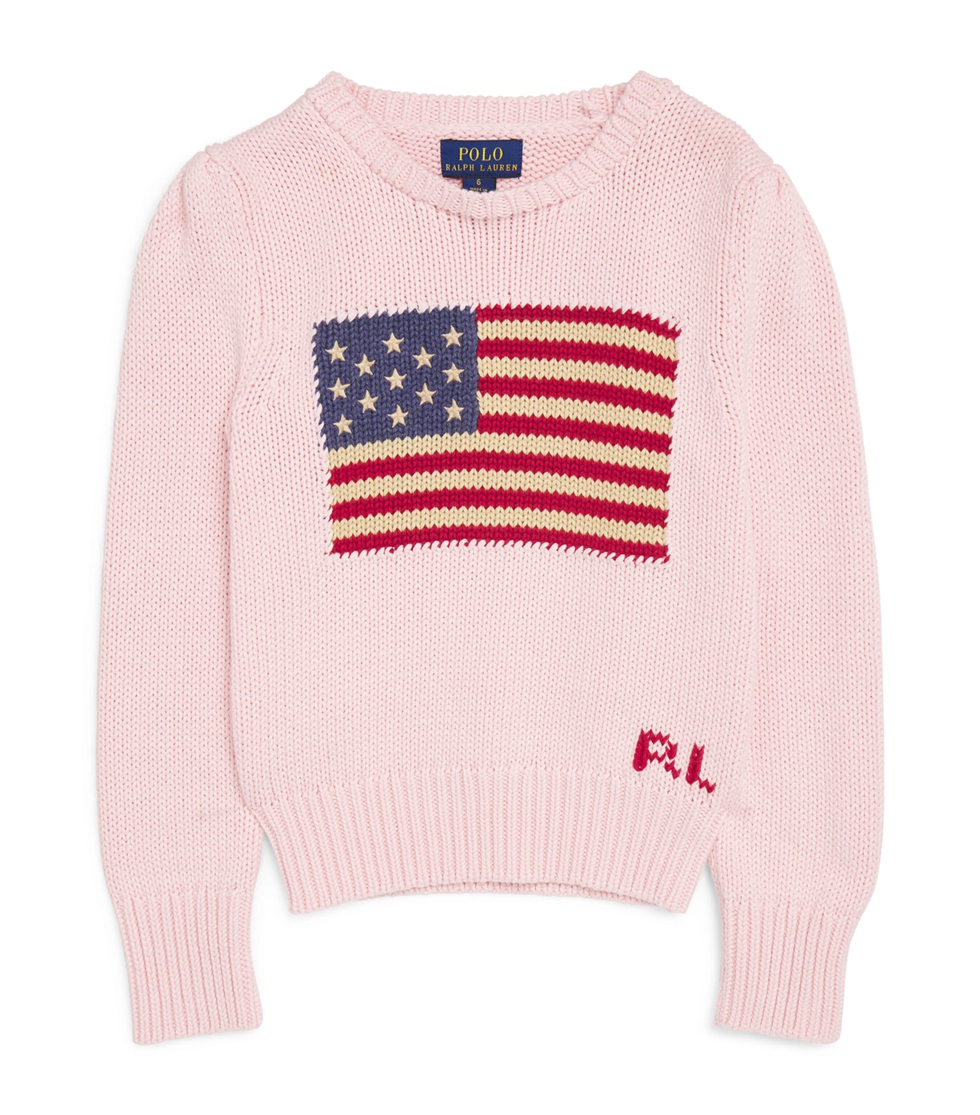 Ralph Lauren Kids Cotton Flag-Intarsia Sweater (7-14 Years)