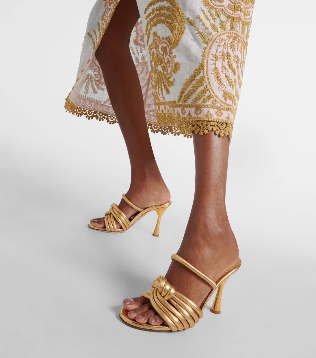 Gianvito Rossi - Ottavia metallic leather sandals