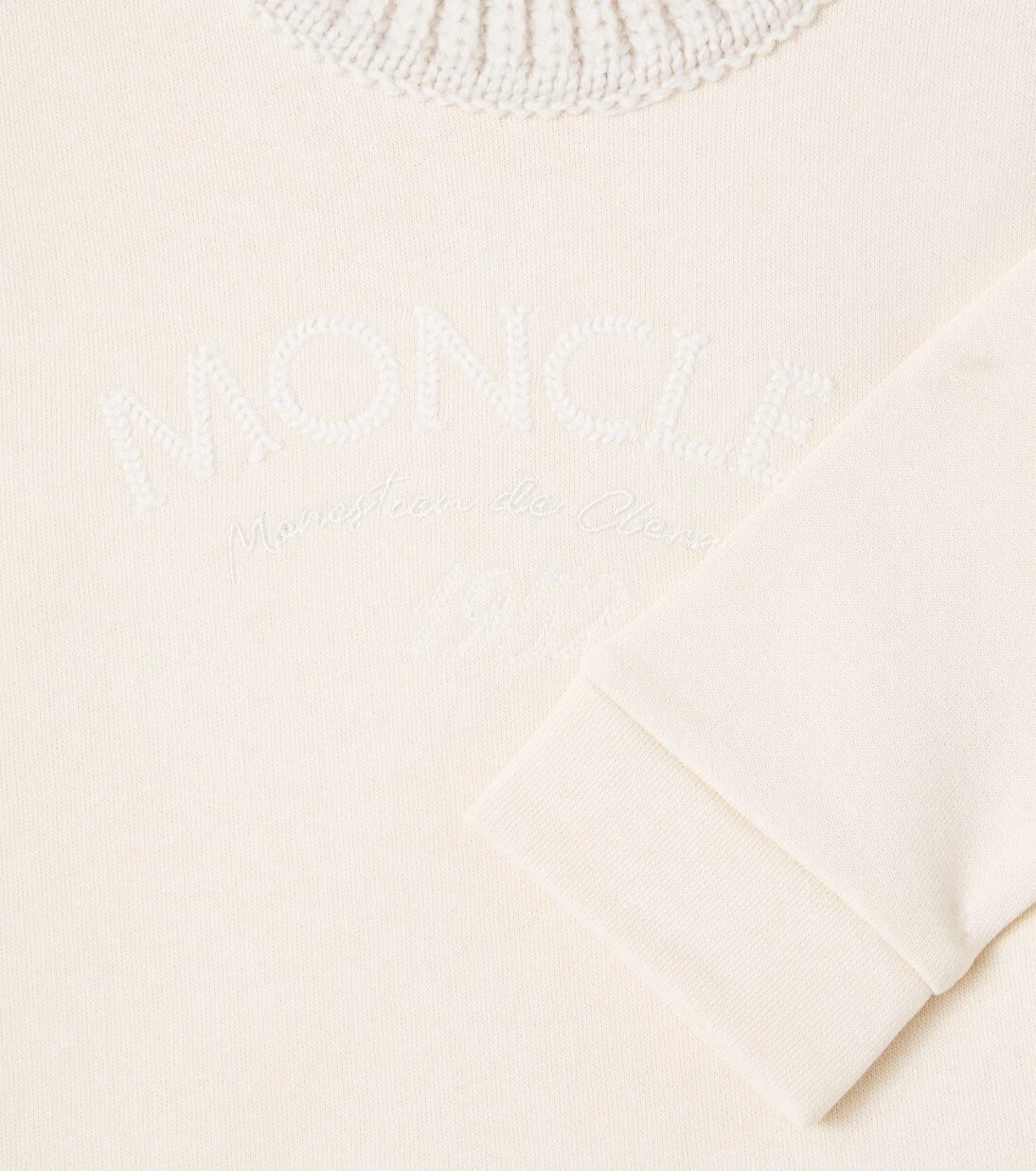 Moncler Enfant - Wool-trimmed cotton jersey sweatshirt
