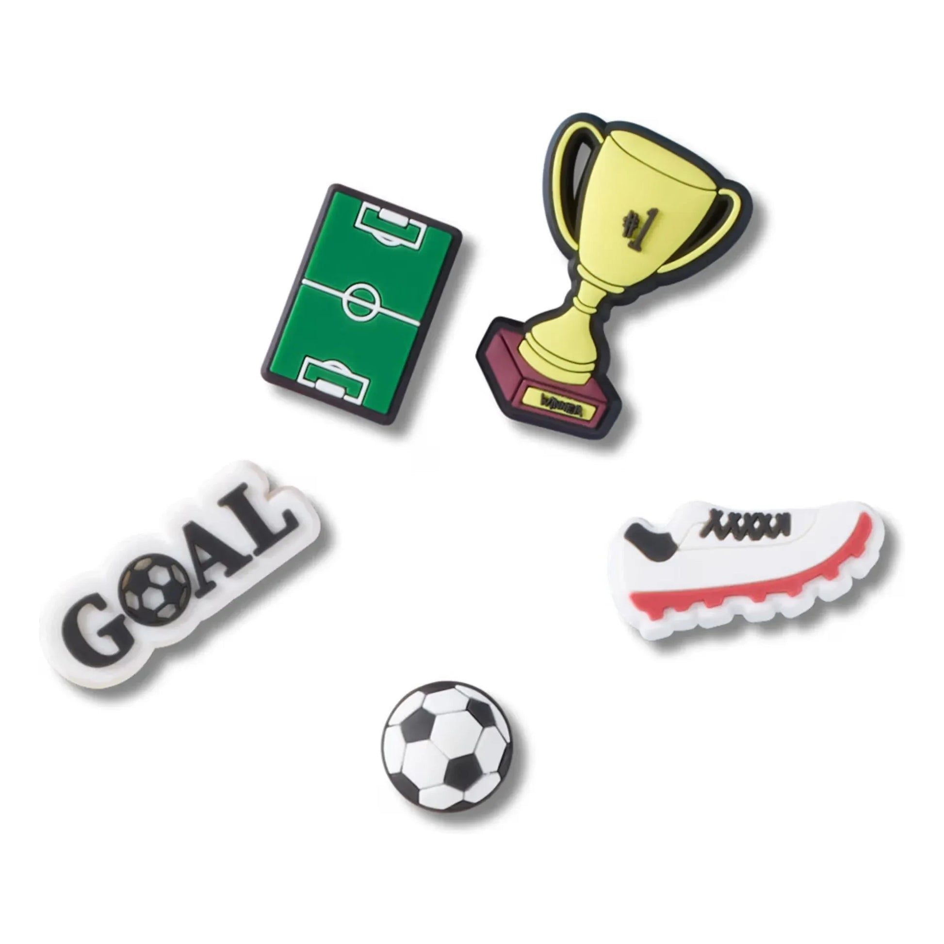Crocs - Set of 5 Jibbitz Football | White