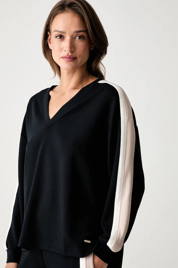 BOSS modal kumaşlı kadın ev tipi sweatshirt TONE_Sweatshirt
