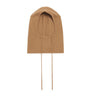 Beige Cashmere Ribbed Hood
