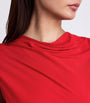 Red Ruched Acacia Midi Dress