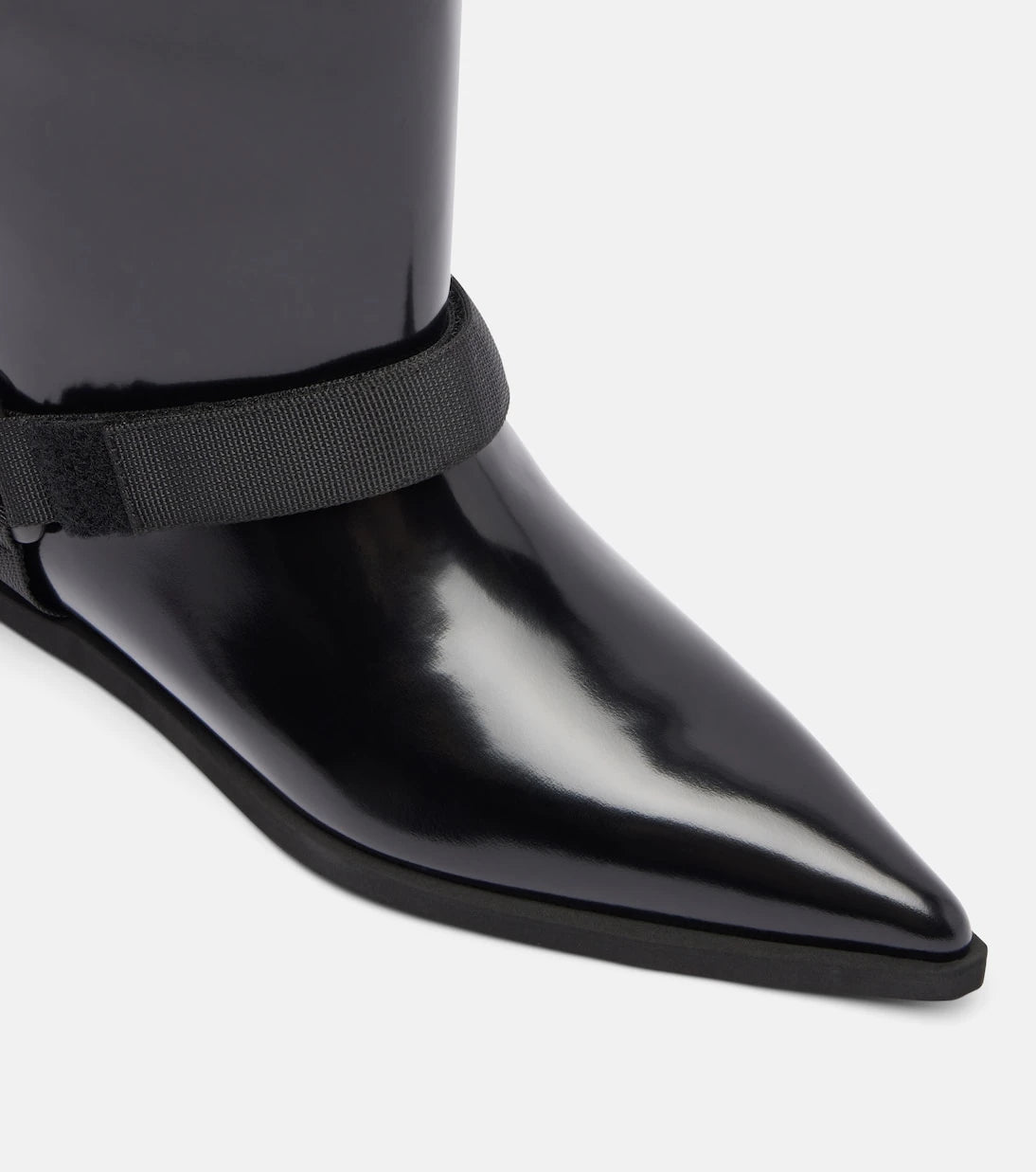 Sacai - Diz hizası deri çizmeler