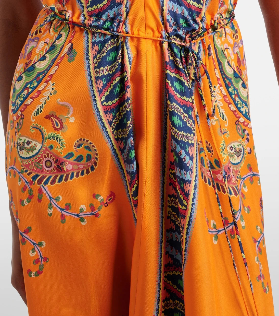 Etro - Paisley asymmetric open-back maxi dress
