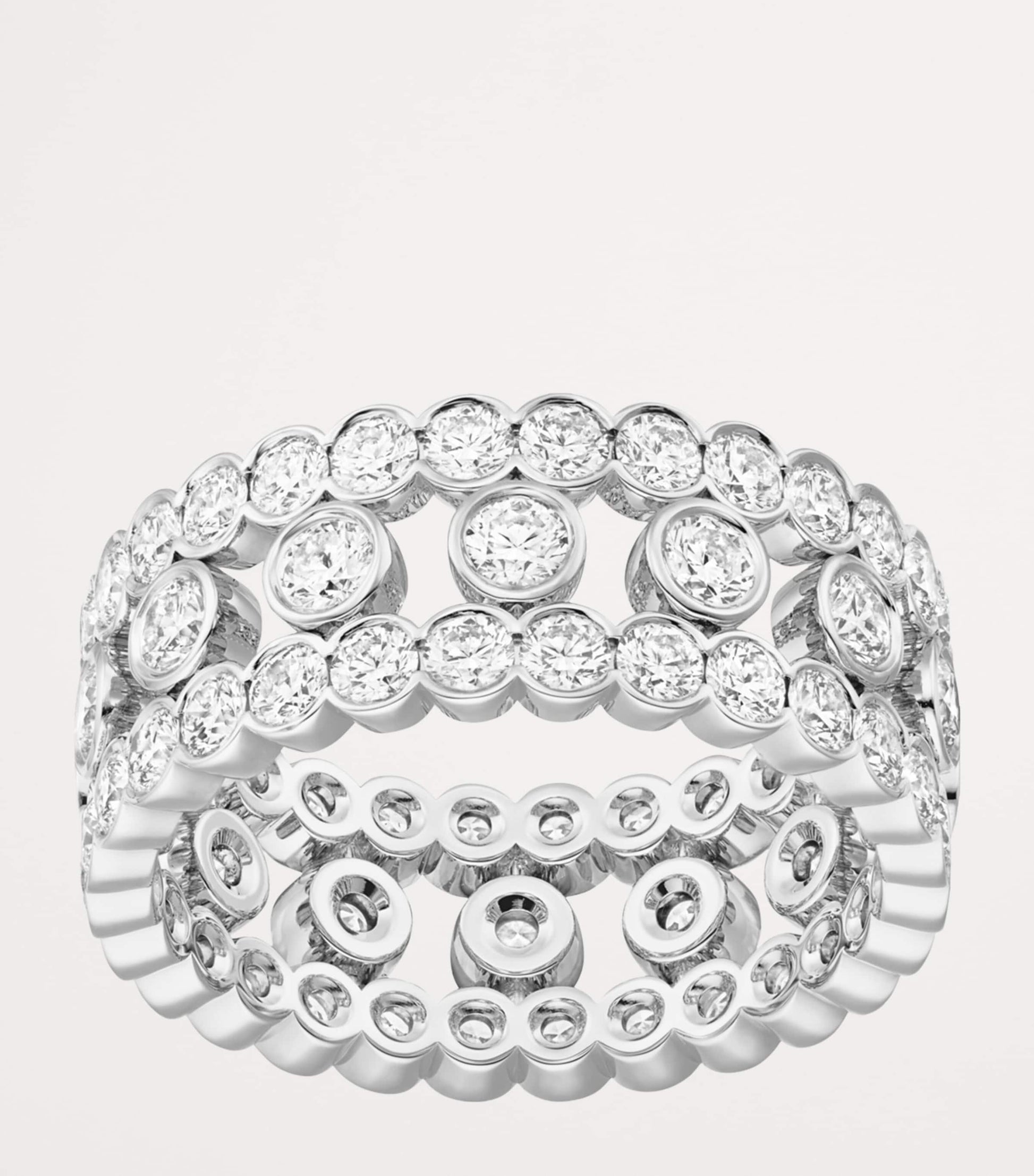 White Gold and Diamond Broderie de Cartier Ring