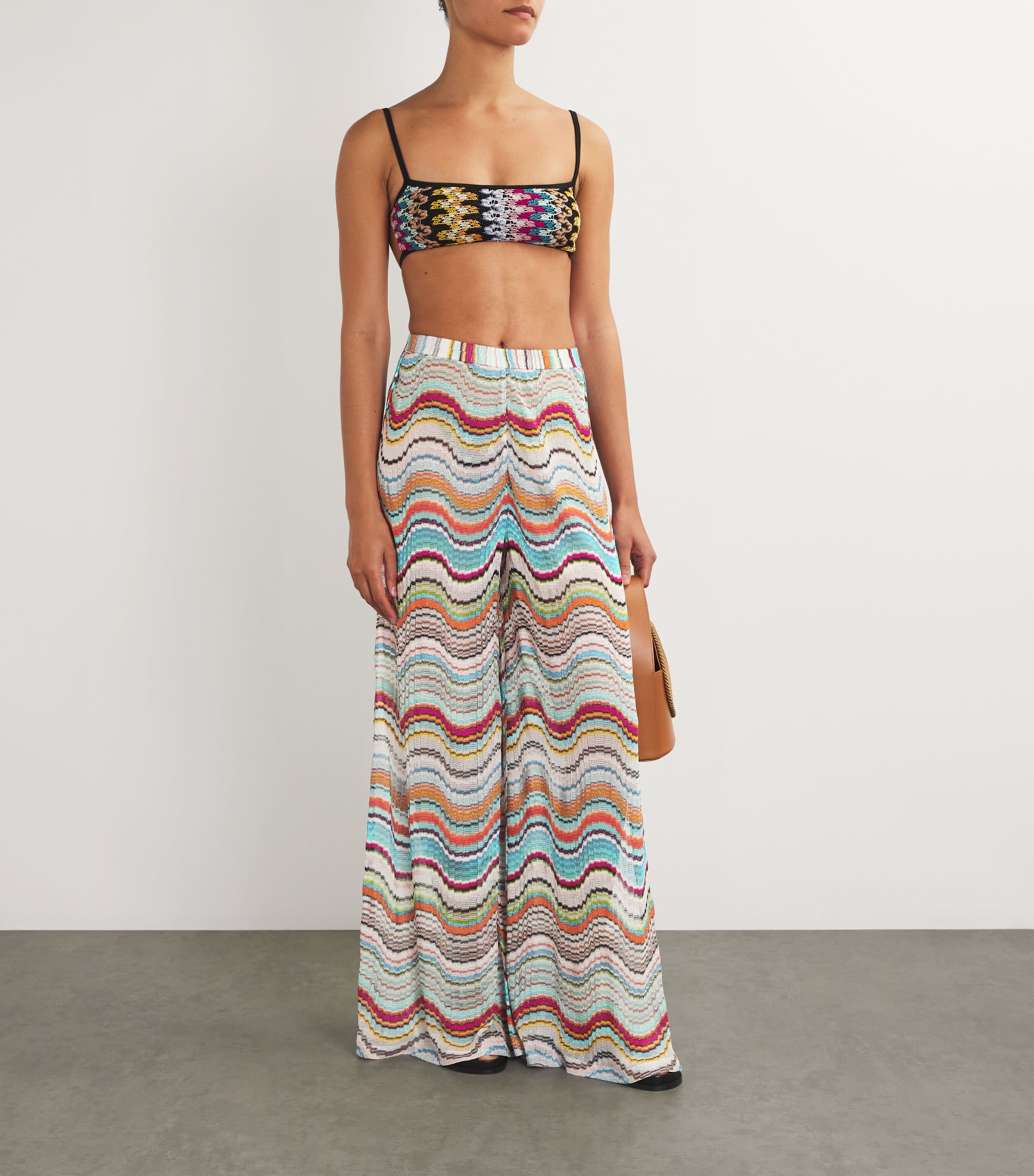 Multi Side-Split Wide-Leg Trousers