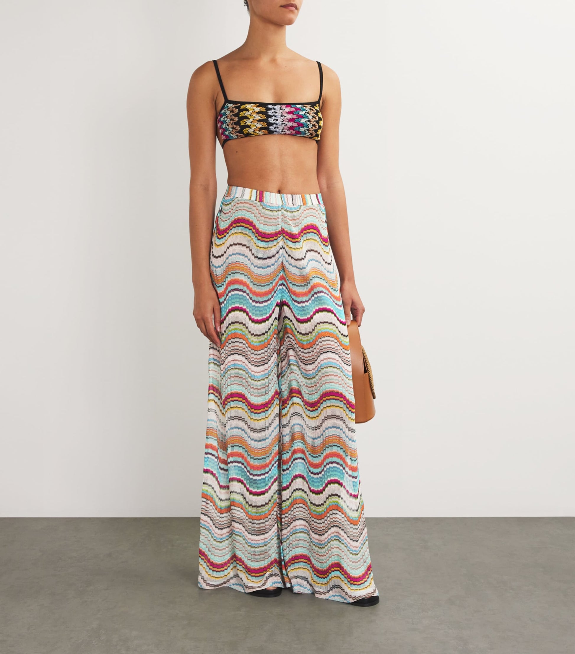 Multi Side-Split Wide-Leg Trousers