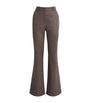 Leather Tafira Flared Trousers MUSHROOM