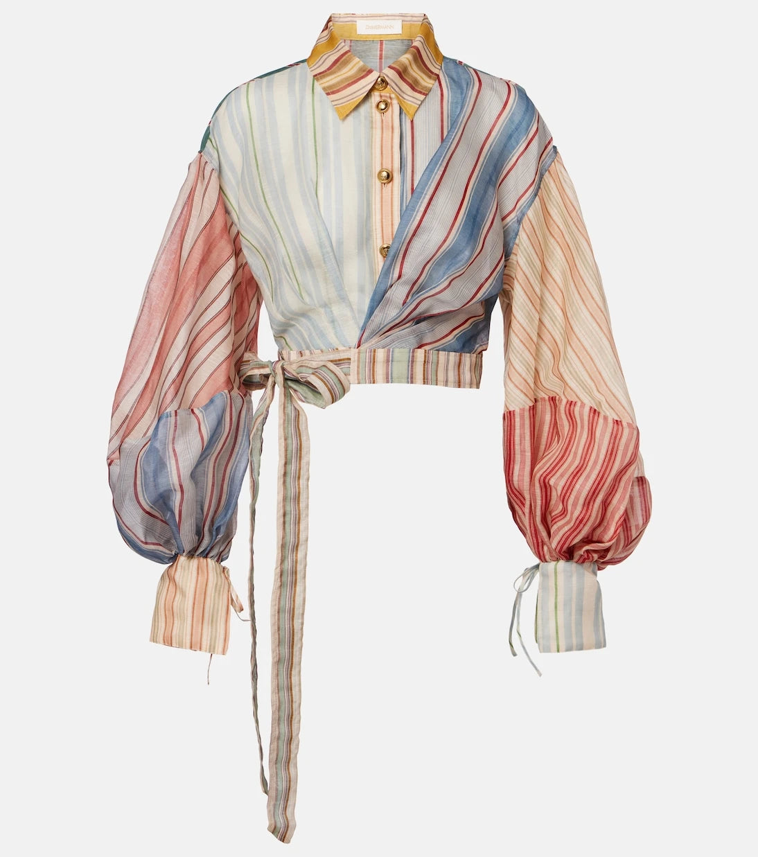 Zimmermann - Rebellion striped linen and silk blouse