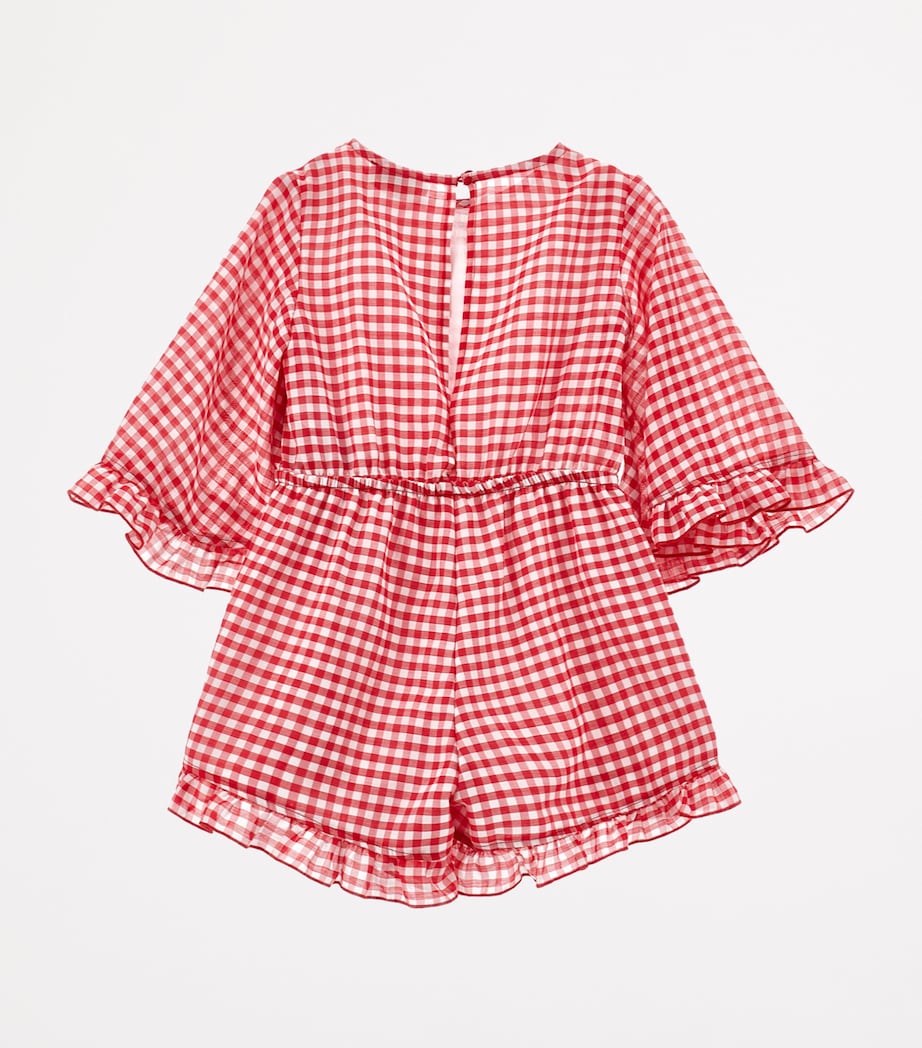 Monnalisa Cotton Gingham Portofino Playsuit (2-12 Years)