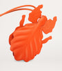 Orange Leather Leaf Insect Charm