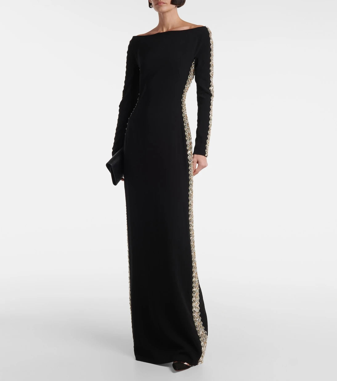 Jenny Packham - فستان شارما من الكريب المطرز