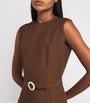 Edeline Lee Brown Textured Jete Midi Dress