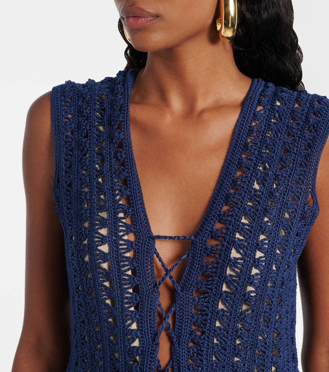 Anna Kosturova - Crocheted cotton minidress