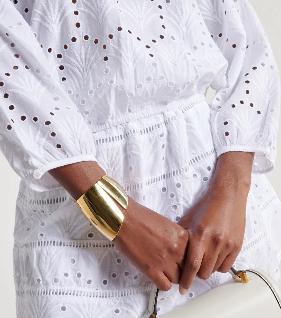 Melissa Odabash - Angie puff-sleeve cotton crop top
