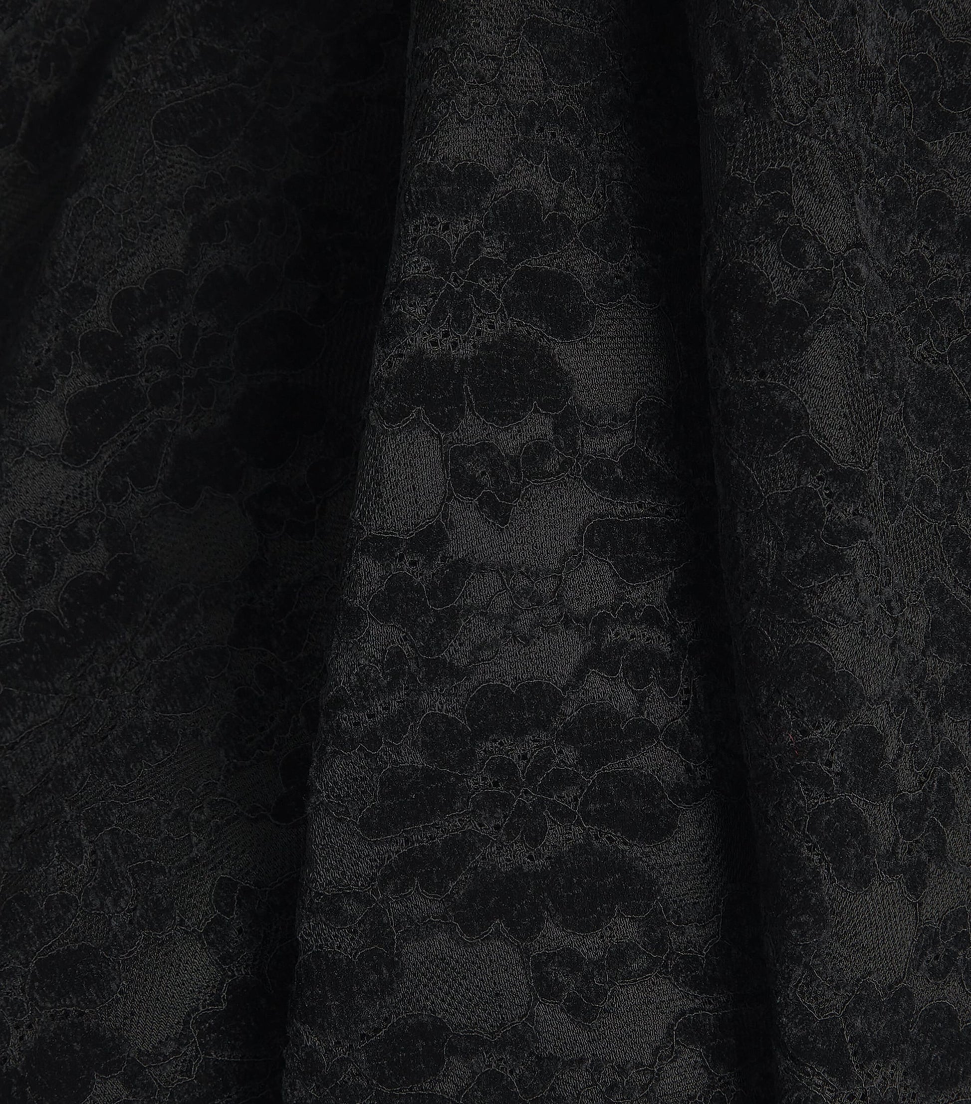 Maje Black Velvet-Lace Mini Dress