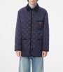 Valentino Navy VLogo Quilted Jacket