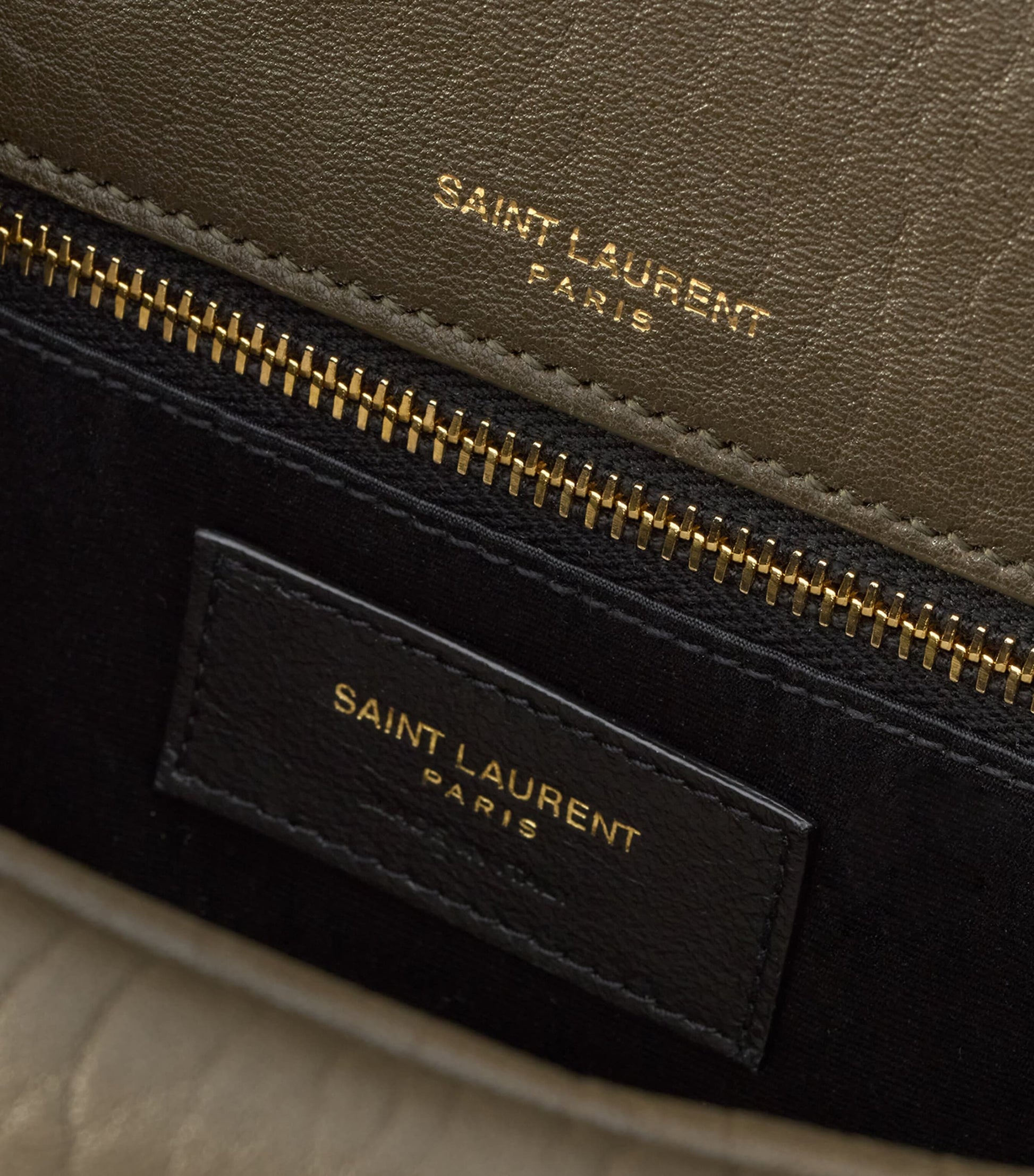 Saint Laurent Green Medium Lambskin Calypso Shoulder Bag