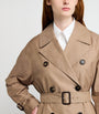 Max Mara Beige Water-Repellent Cotton Twill Trench Coat