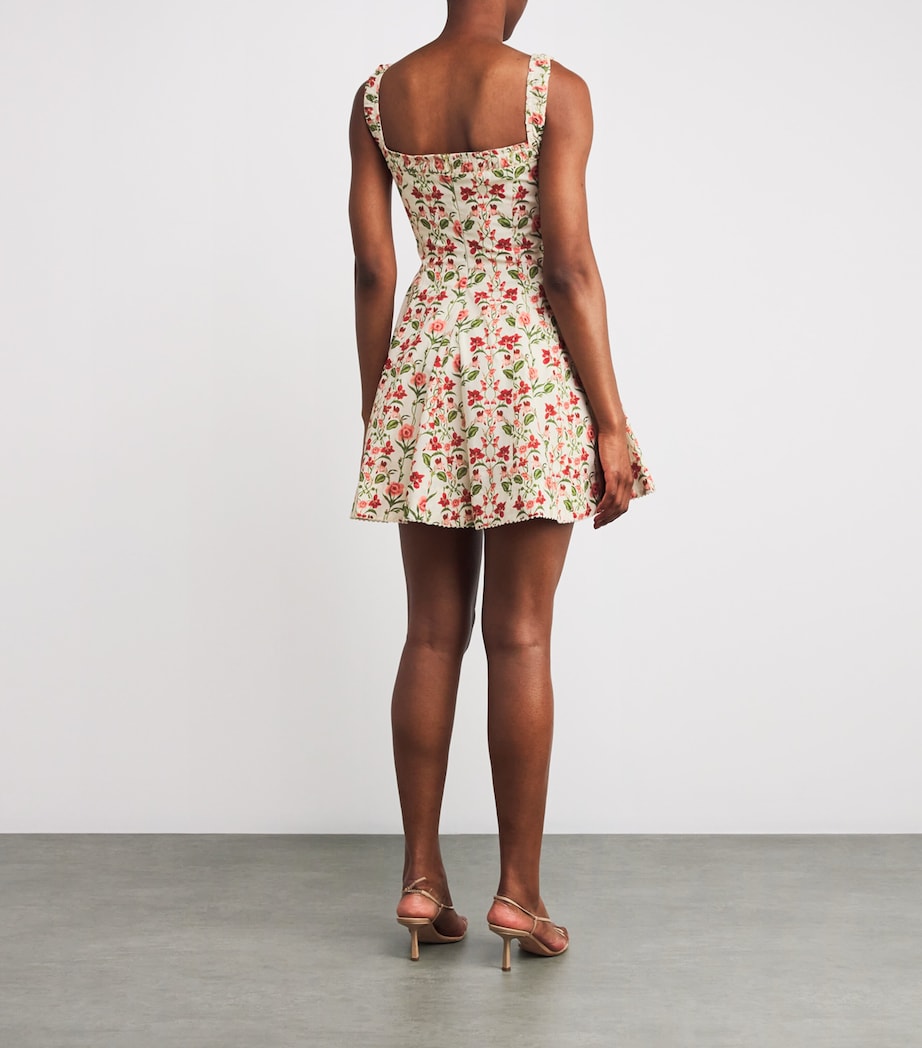 Multi Cotton Floral Mini Dress