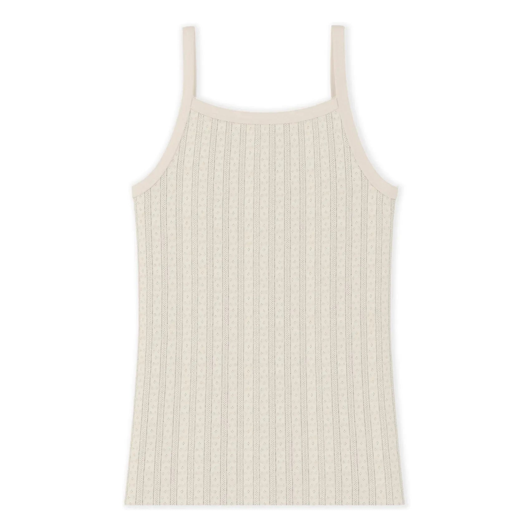 Petit Bateau - Openwork tank top | Ecru