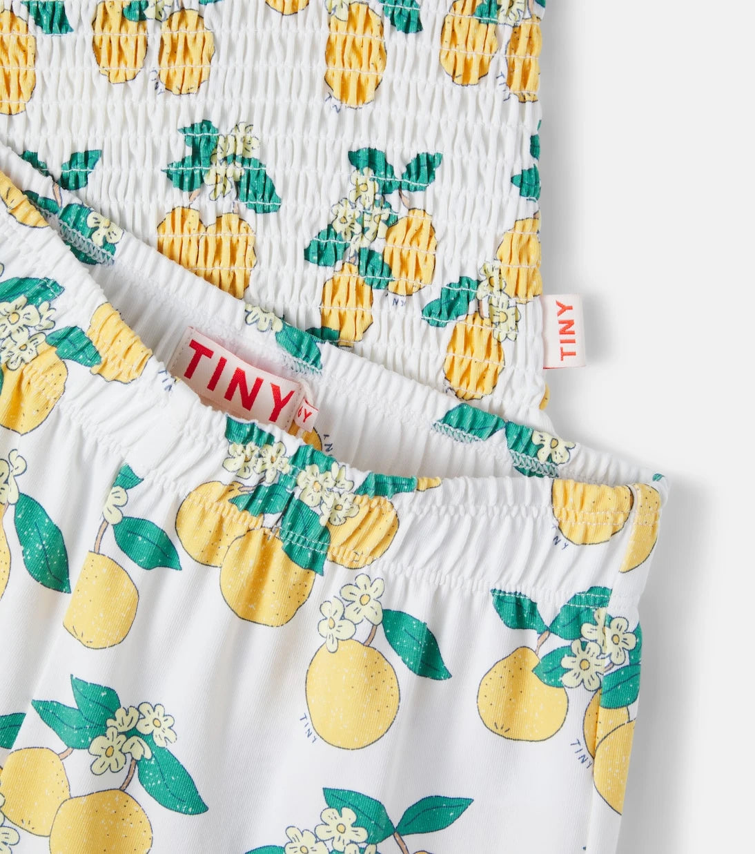 Tinycottons - Printed shirred cotton-blend top and pants set