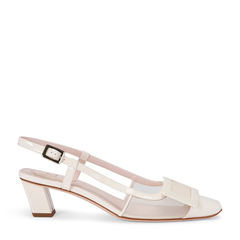 Beige Belle Vivier Slingback Pumps 45