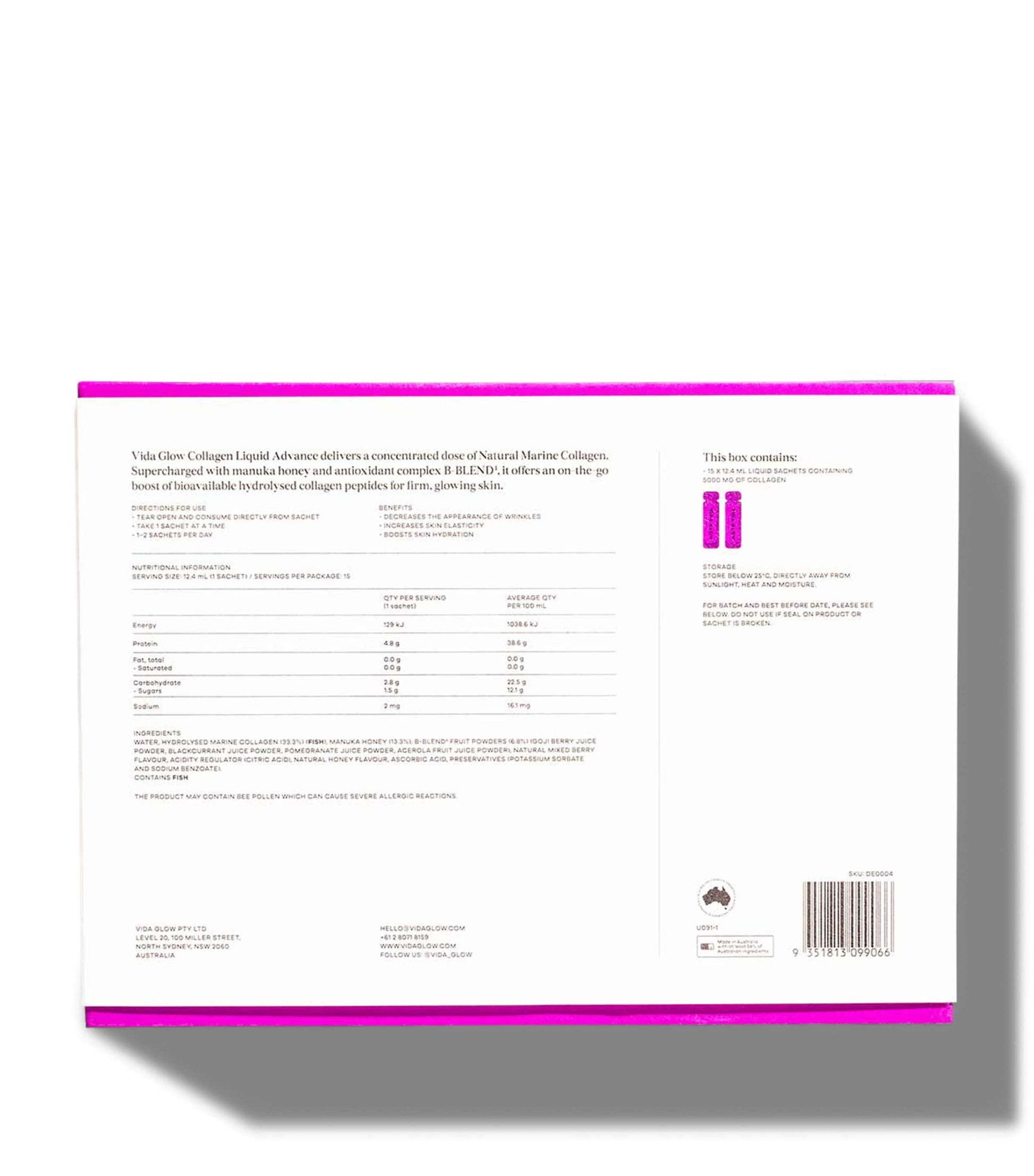 Vida Glow Collagen Liquid Advance (15 x 12.4ml)