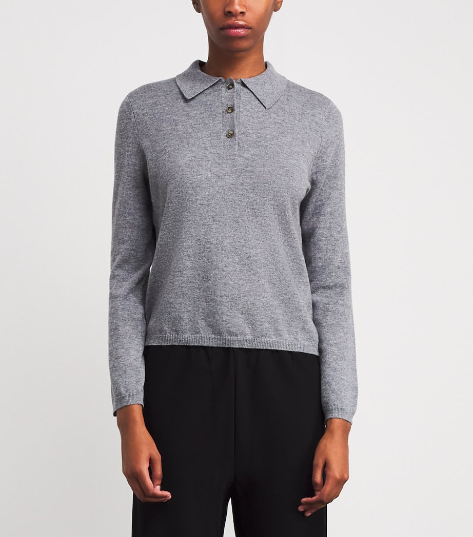 Cashmere Minou Polo Sweater GREY