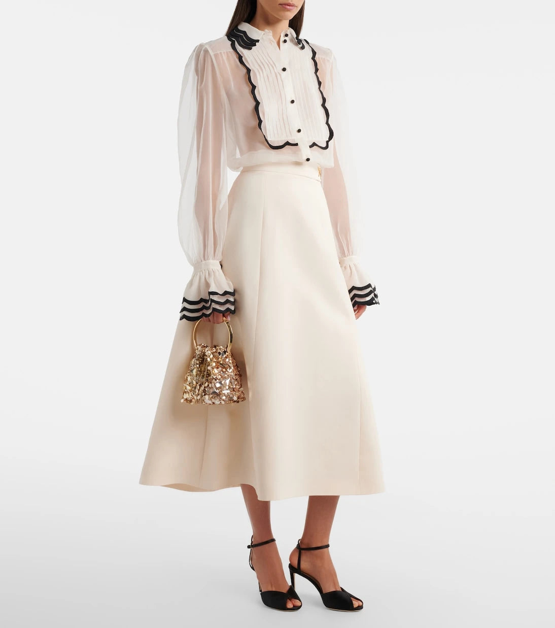 Jimmy Choo - Bon Bon Small embellished bucket bag