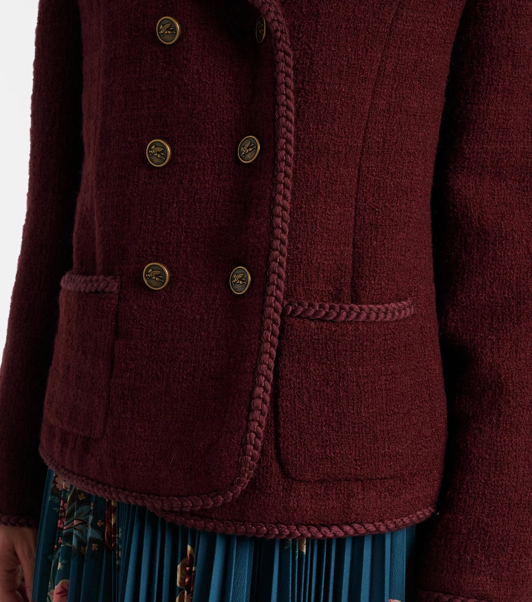 Etro - Double-breasted wool and mohair jacket