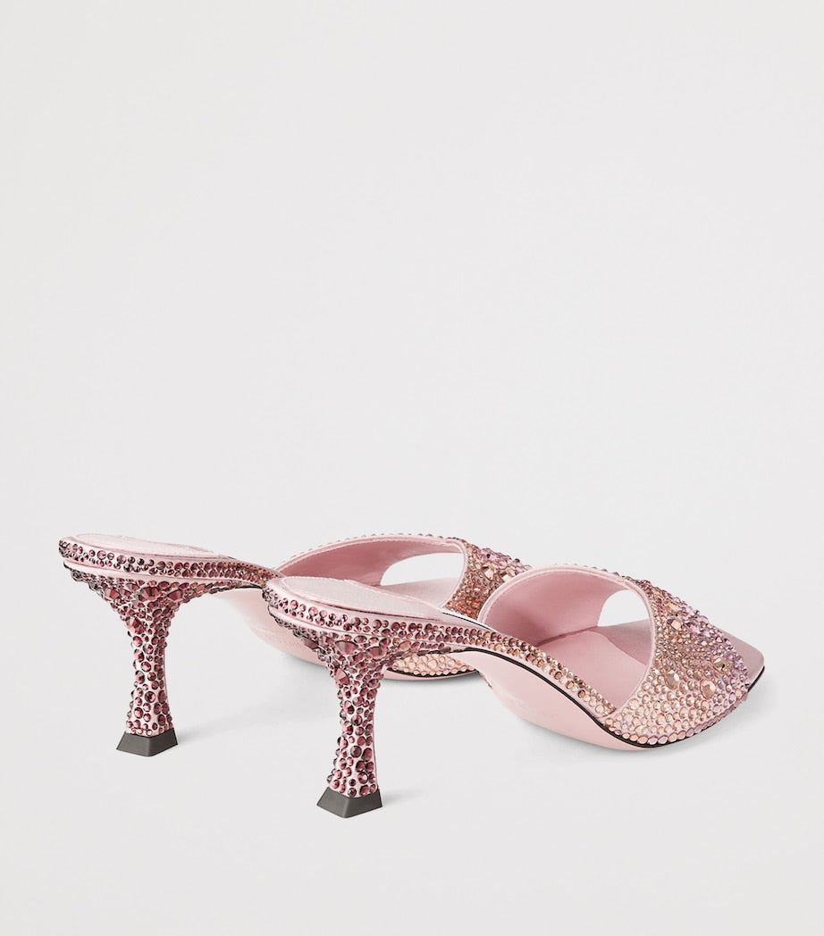 Jimmy Choo Skye 70 Leather Embellished Mules