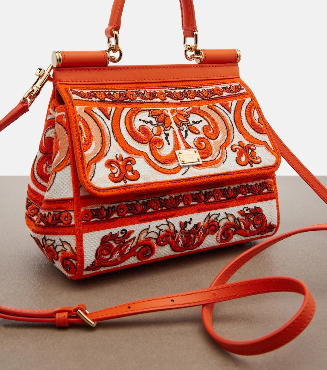 Dolce&Gabbana - Sicily Medium embroidered top-handle bag