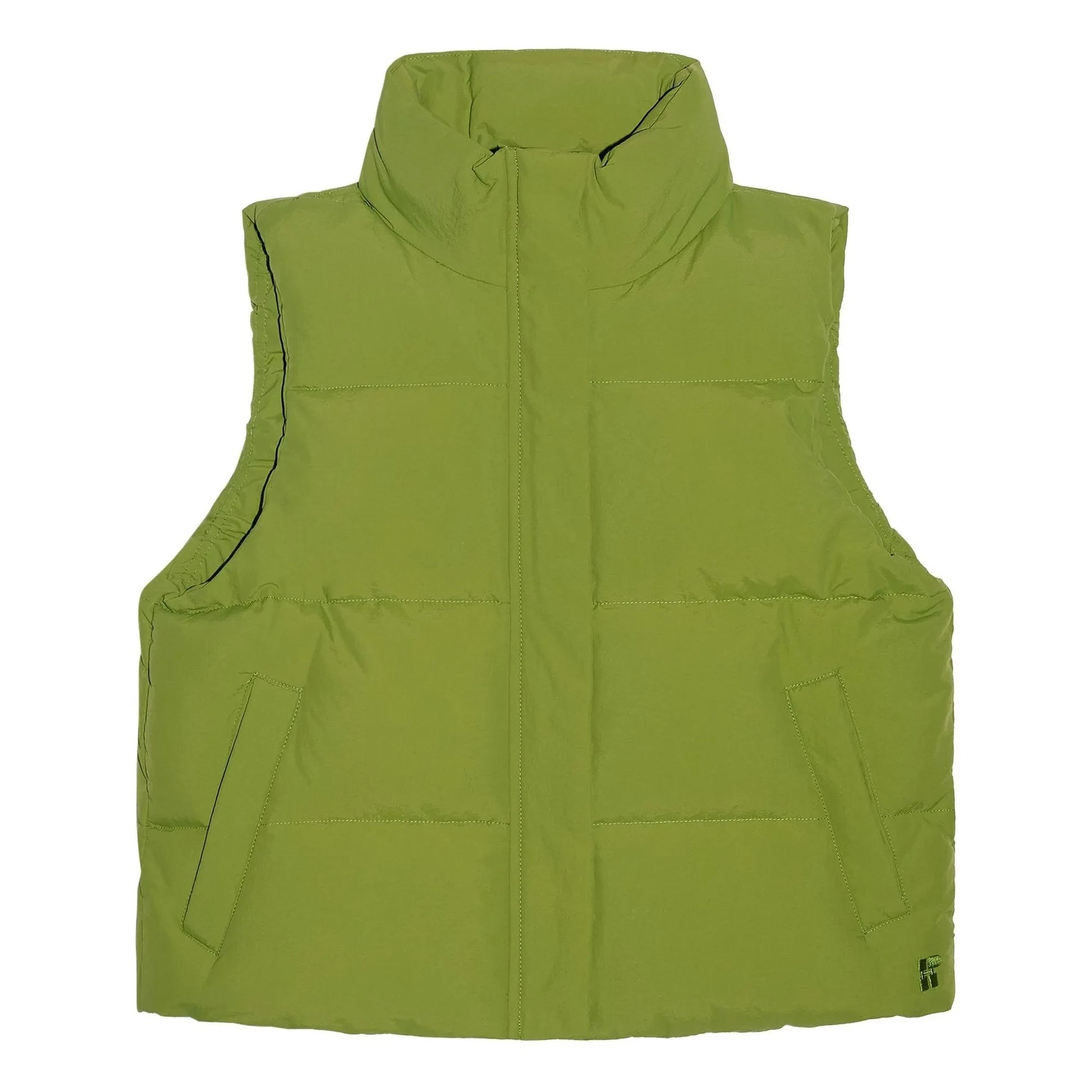 Hundred Pieces - Temper Recycled Fiber Sleeveless Down Jacket | Green