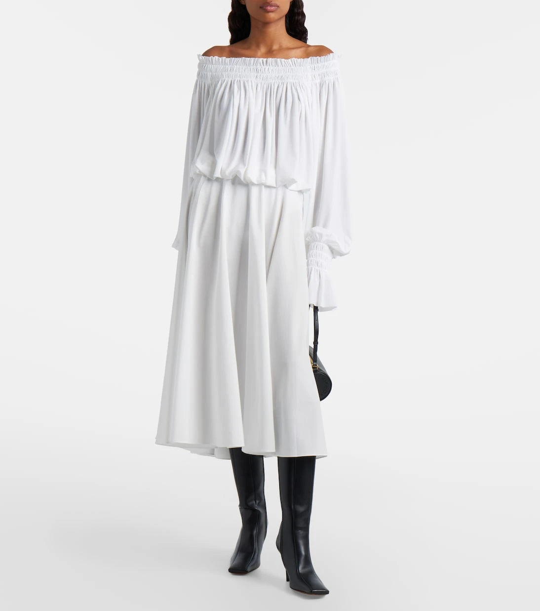 Norma Kamali - High-rise midi skirt
