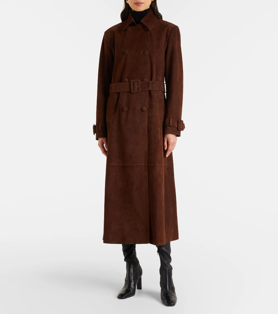 Nour Hammour - Tate suede trench coat