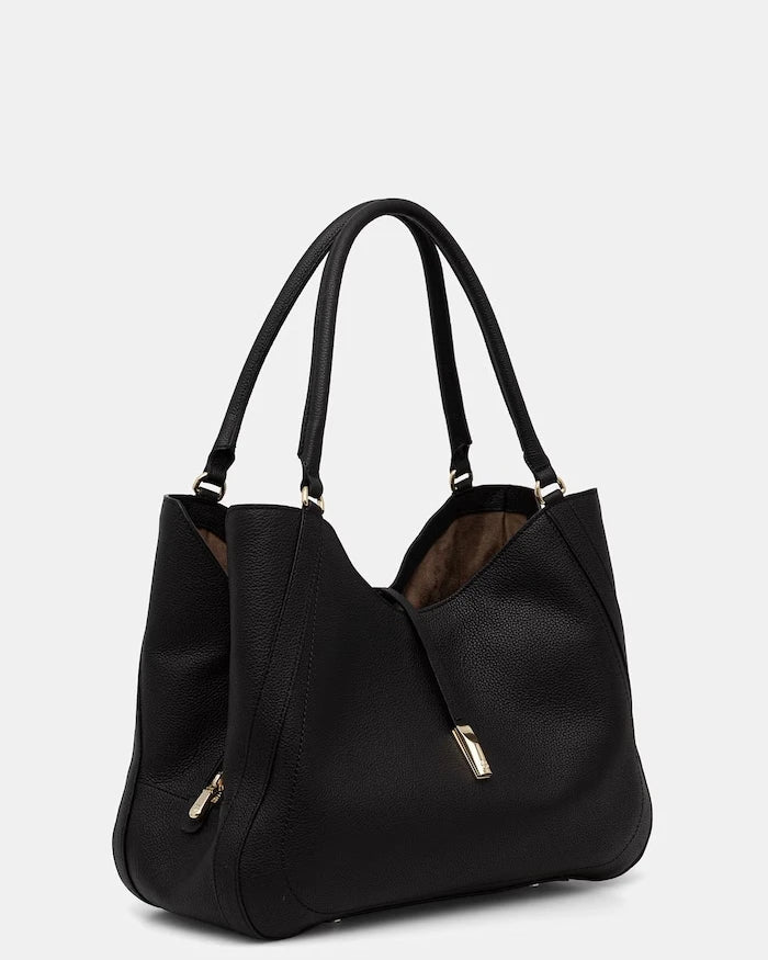 BOSS чанта дамска от кожа REAH MEDIUM TOTE