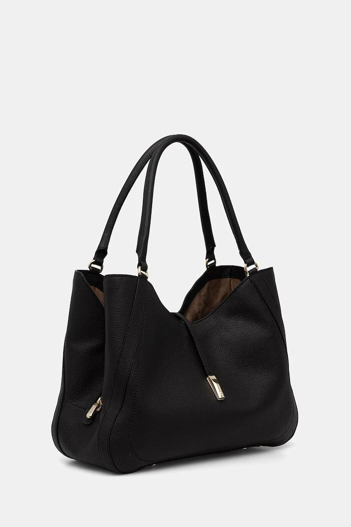 BOSS чанта дамска от кожа REAH MEDIUM TOTE