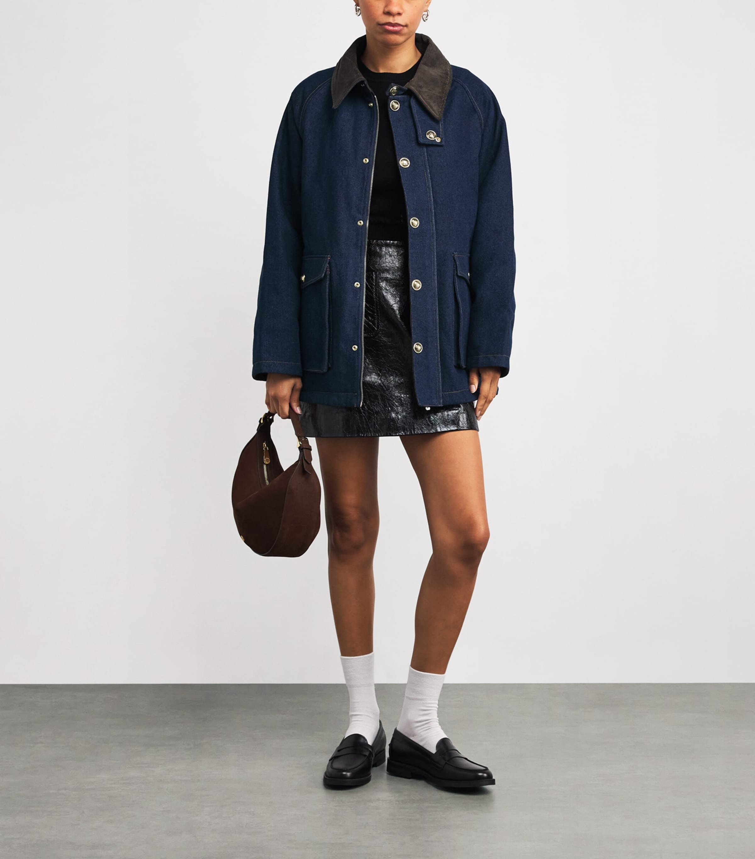 Sandro Paris Blue Denim Chore Jacket