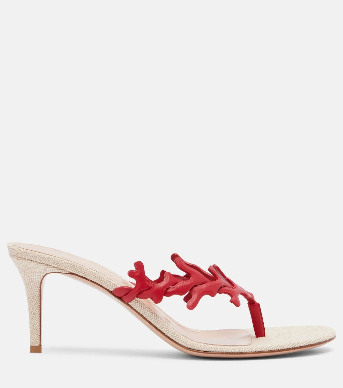 Gianvito Rossi - Ocean canvas and leather thong sandals