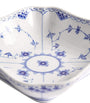 Blue Fluted Half Lace Square Bowl (21cm)