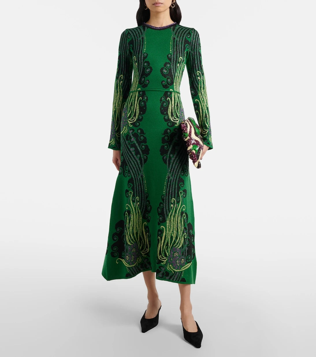 La DoubleJ - Bee jacquard midi dress
