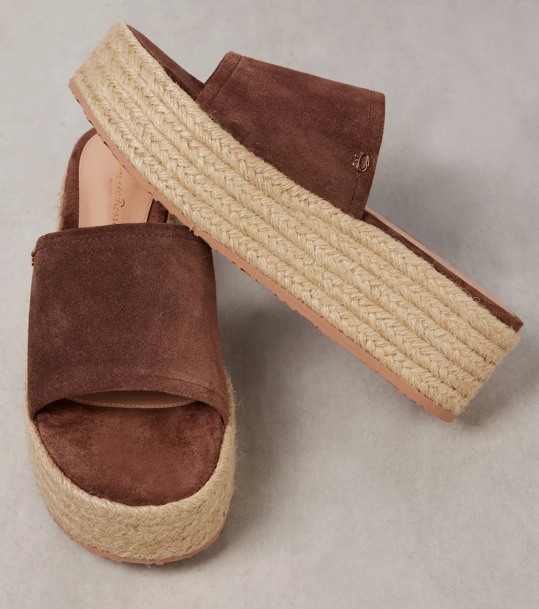Gianvito Rossi - Suede platform espadrille slides