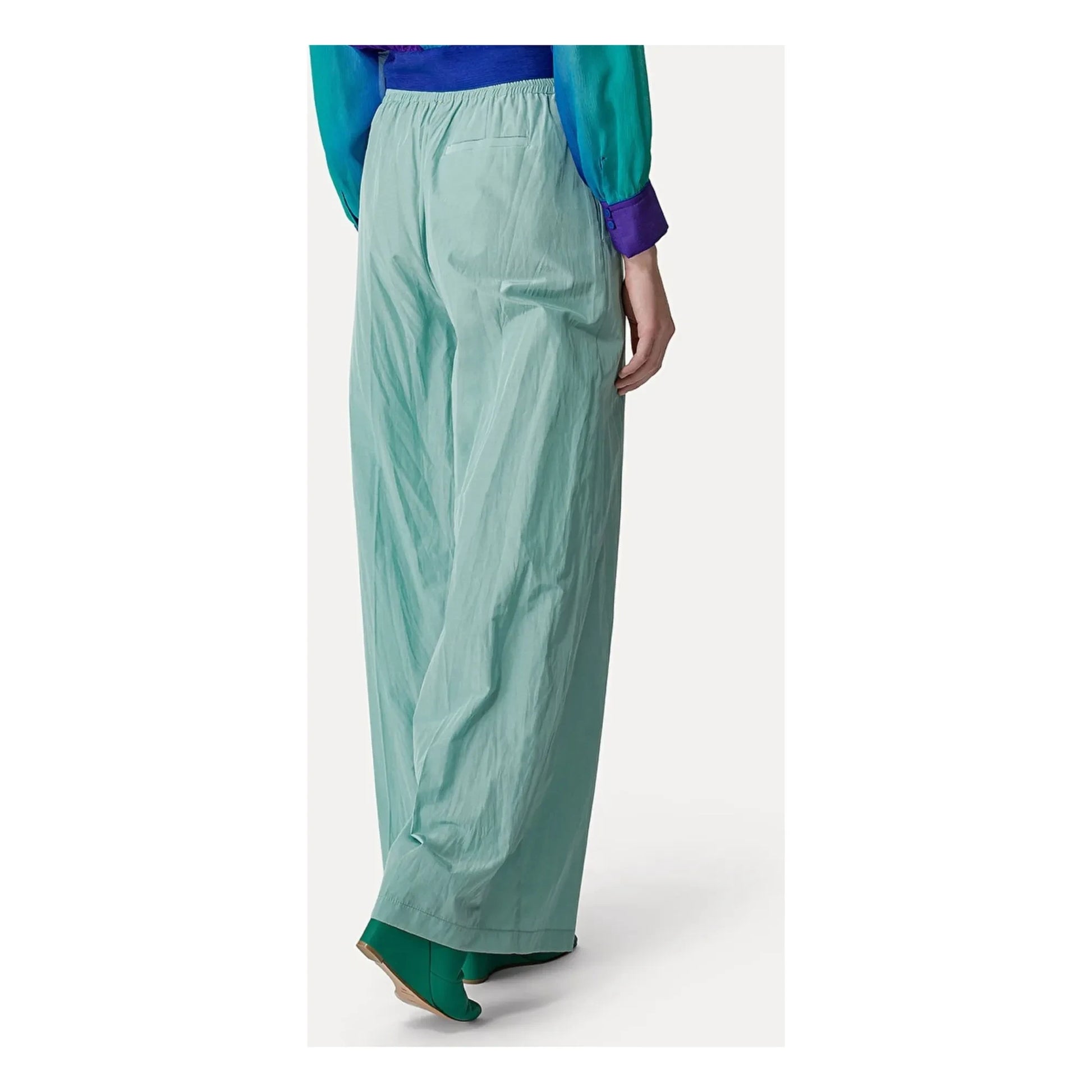 Forte Forte - Palazzo Taffeta Trousers | Aqua