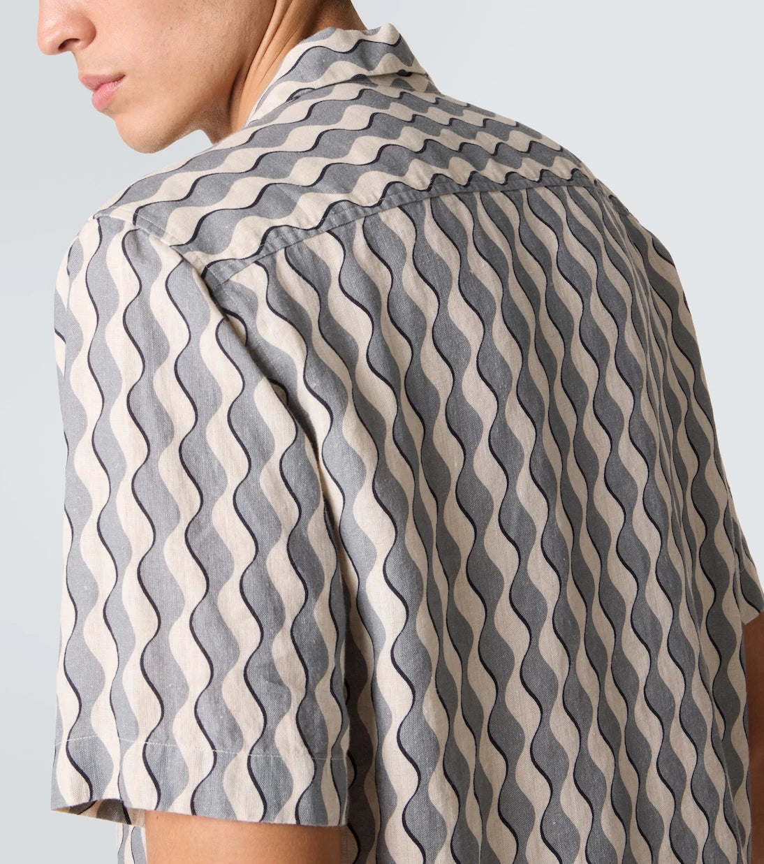 Frescobol Carioca - Roberto printed linen bowling shirt